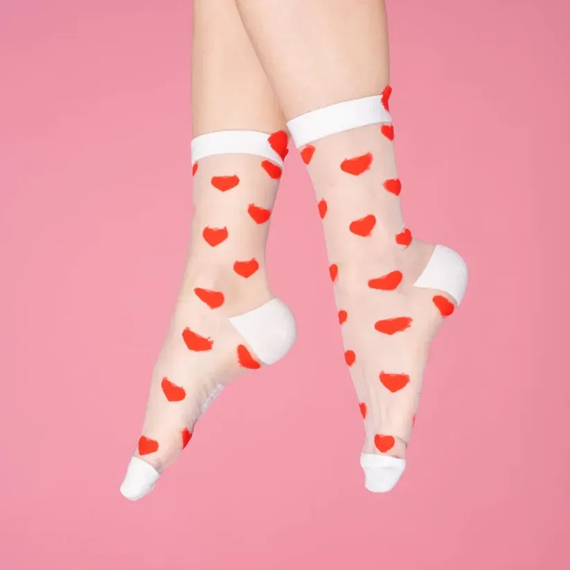 Heart Sheer Socks