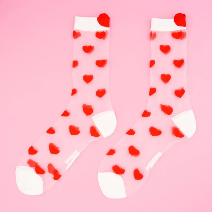 Heart Sheer Socks